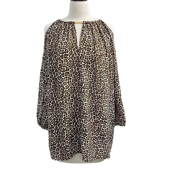 MICHAEL KORS (NWOT) COLD SHOULDER TOP, WITH CHAIN SIZE L - Picture 4 of 12